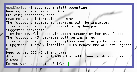 Powerline: Install Debian