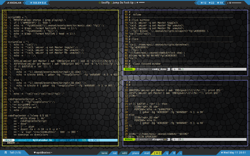 Conkyless XMonad: Comparation of Alsa Script