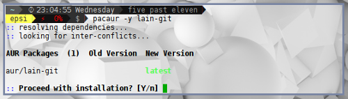 Install Awesome Lain Module Using AUR