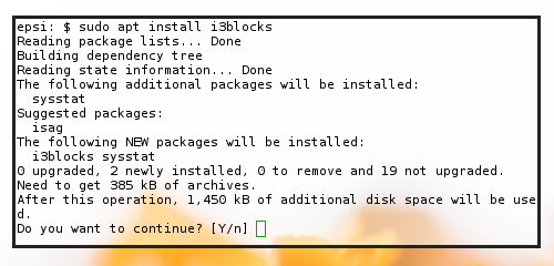 Install i3-blocks