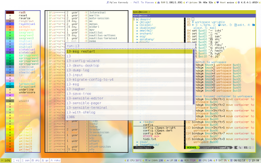 i3-gaps: Conky Lua in bright i3status