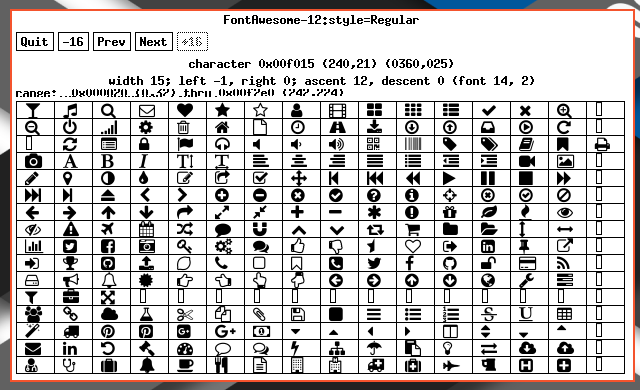 XLFD: Finding Unicode