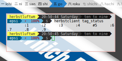 HerbstluftWM: Tag Status