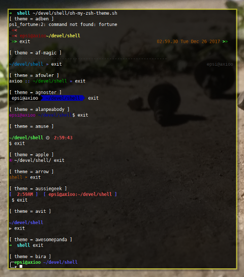 oh-my-zsh: Iterate Theme