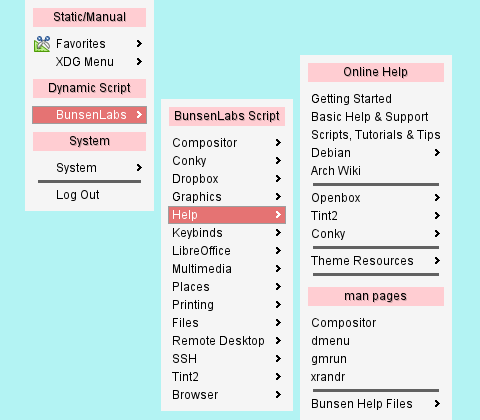 openbox Menu: Bunsenlabs Dynamic Script