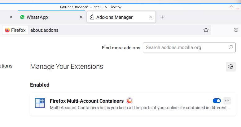 Firefox: Container Extension