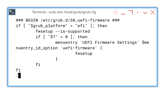 Arch Install: GRUB menu entry: UEFI