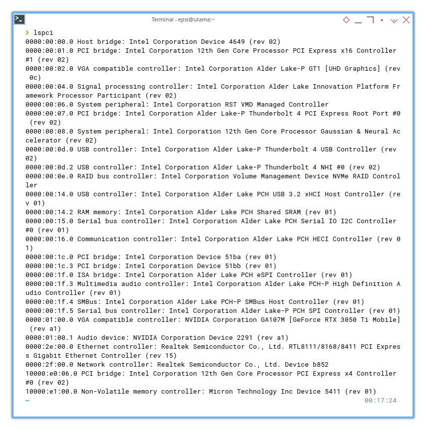 Device: lspci