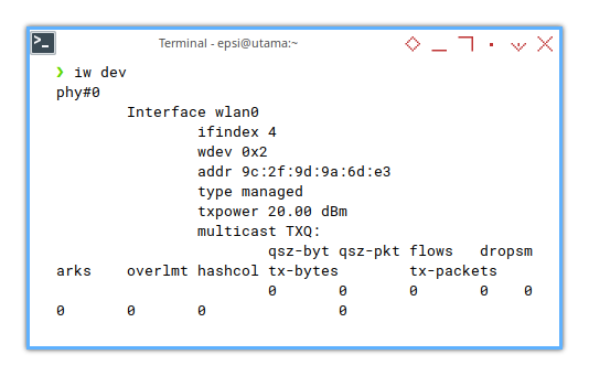 iNet wireless: iw dev