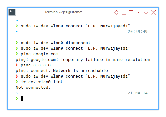 iNet wireless: iw dev wlan0 connect