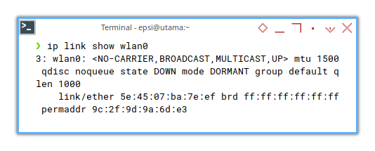 iNet wireless: ip link show wlan0