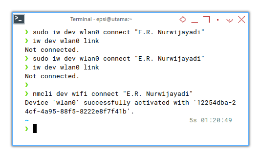 iNet wireless: iw dev wlan0 connect