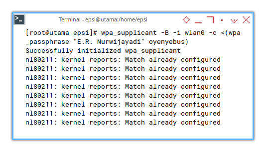 WPA: Passphrase: NM CLI