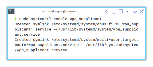 WPA: wpa_supplicant: systemctl enable