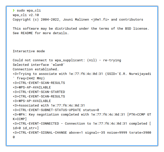 WPA CLI: 