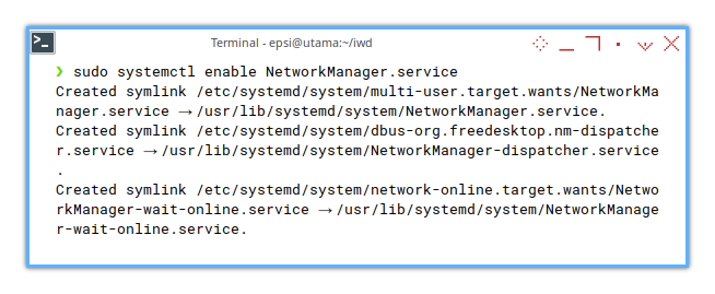 Network Manager: Enable