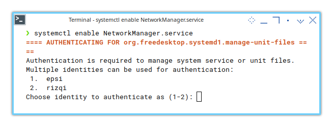 Network Manager: No Sudo
