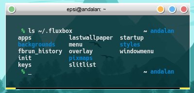 fluxbox Config: directory