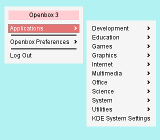 openbox Menu: SUSE default