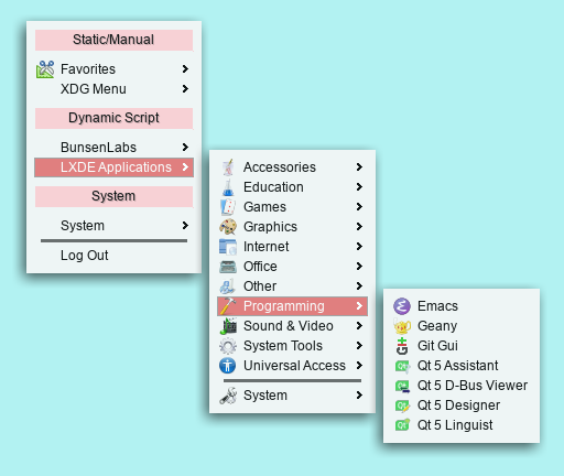 openbox-menu: lxde-applications.menu