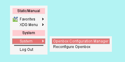 openbox Menu: system