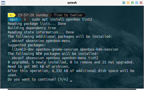 Debian: apt install openbox tint2