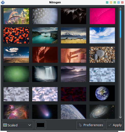 nitrogen /usr/share/backgrounds/