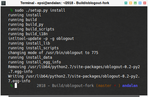 gentoo oblogout: setup-py