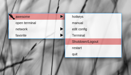 Awesome WM: Menu