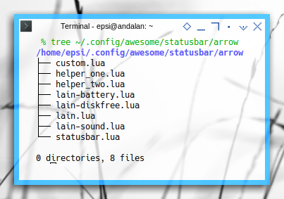 AwesomeWM: Lain Statusbar Structure