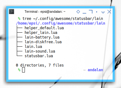 Awesome WM: Lain Statusbar Directory