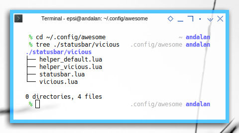 Awesome WM: Vicious Statusbar Directory