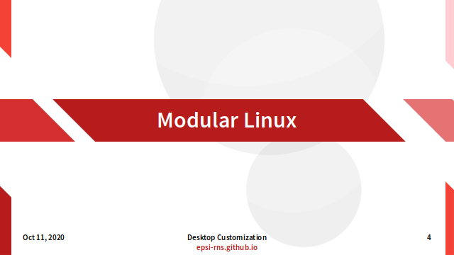 Slide - Modular Linux
