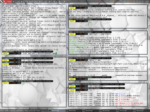 Screenshot Summary of Compiling .deb Source