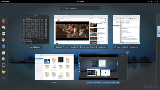 Fullscreen Fedora Core 6 Screenshot
