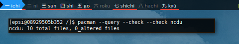 Docker pacman: query check