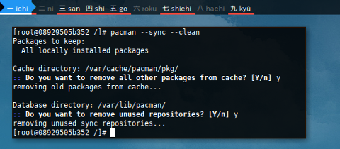 Docker Arch: Cache Clean