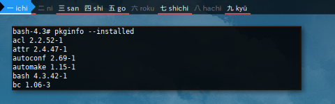 Docker Crux: pkginfo --installed