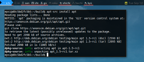 Docker APT-SRC: install apt