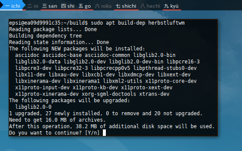 Docker Debian: build-dep