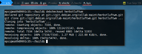 Docker Debian: debcheckout