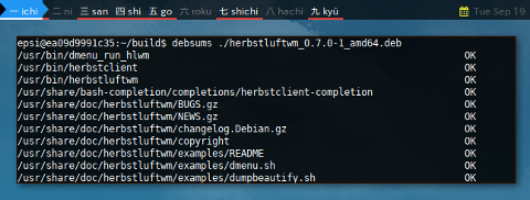 Docker Debian: debsums