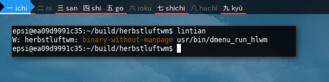 Docker Debian: lintian