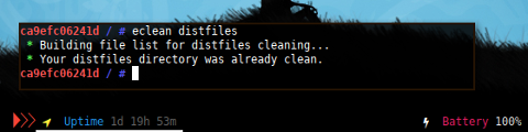 Docker portage: Clean Dist