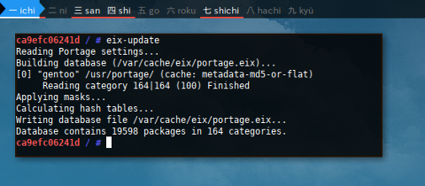 Docker Eix: Update