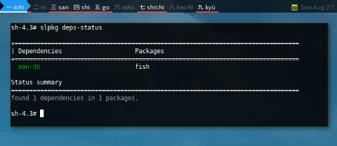 Docker Slackware: slpkg deps-status