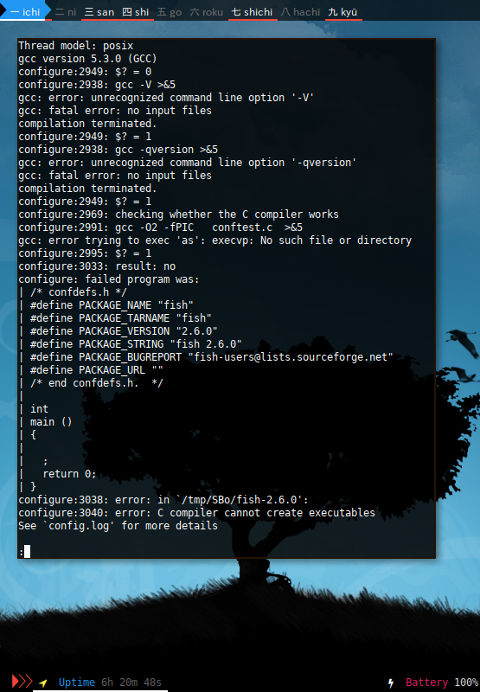 Docker Slackware: Take a look at config.log