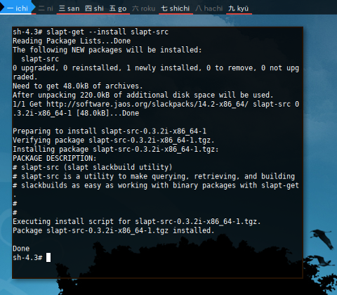 Docker slapt-src: Installing