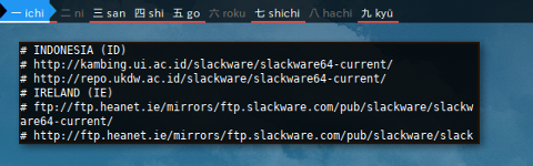 Docker Slackware: Change Mirrors