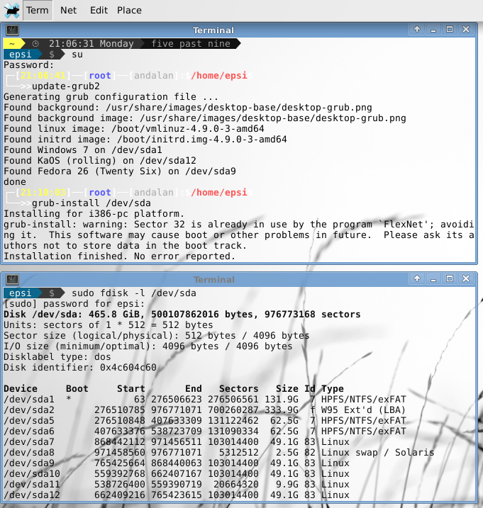 Debian GRUB2 Issue